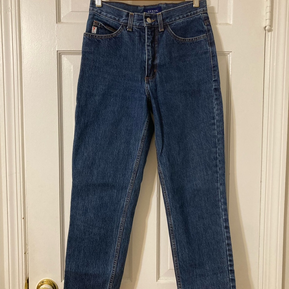 GUESS vintage y2k Dark Blue Straight Leg Jeans for Women